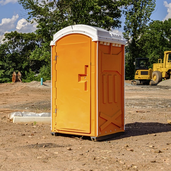 how often are the porta potties cleaned and serviced during a rental period in Coker